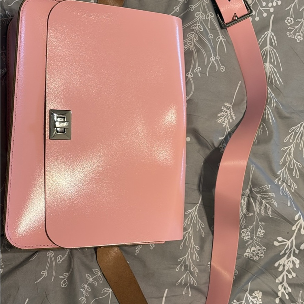 Elegant Pink leather handmade Shoulder Bag
